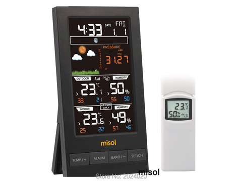 1 pcs of misol/Wireless weather station with 1 sensor, 3 channels, color screen ► Photo 1/6