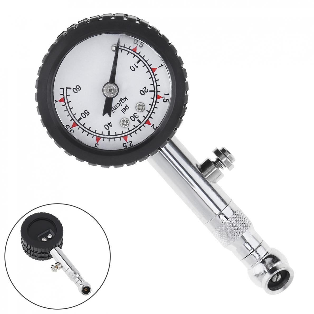 Motor Car Truck Bike Tyre Tire Air Pressure Gauge Dial Meter Tester 0-100 PSI 