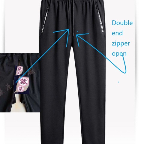 Open-Seat Pants Men's Sexy Double-Headed Zipper Outdoor Dating Crotch Full Open Outdoor Convenient Pants Men ► Photo 1/5