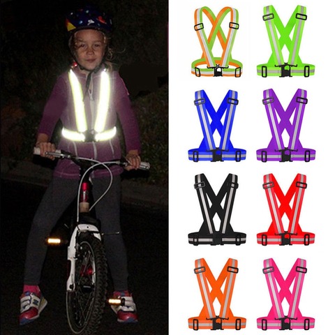 Highlight Reflective Straps Night Running Riding Clothing Vest Adjustable Safety Vest Elastic Band For Adults and Children ► Photo 1/6