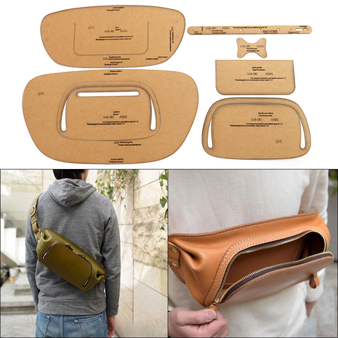 1Set DIY Kraft Paper Template New Fashion Chest Bag Shoulder Bag Leather Craft Pattern DIY Stencil Sewing Pattern 38cm*17.5cm ► Photo 1/6