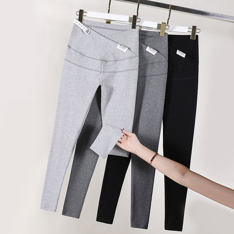 8832# 95% Cotton Across V Low Waist Belly Maternity Skinny Legging Adjustable Pants Clothes for Pregnant Women Spring Pregnancy ► Photo 1/5
