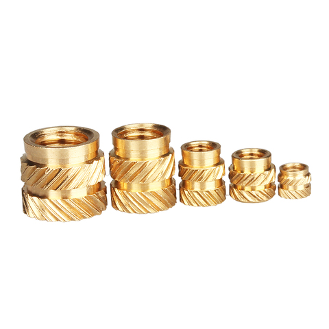 M2 M3 100Pcs Insert Knurled Nuts Brass Hot Melt Inset Nuts Heating Molding Copper Thread Inserts Nut Free Shipping ► Photo 1/6