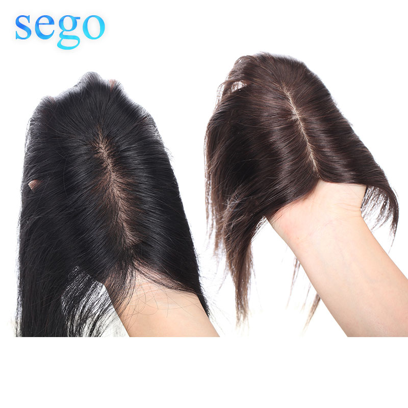 Figur fornuft blive irriteret SEGO 6x13cm Silk Base Hair Toppers 100% Human hair Toupee For Women  Non-Remy Hair Piece Clip In Hair Extensions 12-16inch - Price history &  Review | AliExpress Seller - sego Official Store | Alitools.io