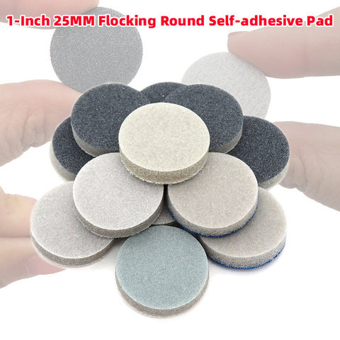 10Pcs 1-Inch Flocking Round Self-adhesive Back Velvet Sponge Disc Sandpaper Dry Water Sanding Paper Polishing Grinding Tool ► Photo 1/6