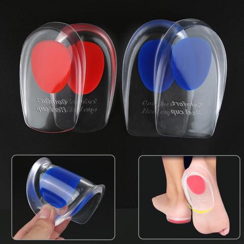 1Pair Shoe Silicon Gel Heel Cushion Insoles For Heel Spurs Pain Cushion Foot Massager Care Half Heel Insole Pad Height Increase ► Photo 1/6