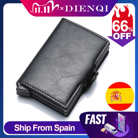 DIENQI Top Quality Wallet Men Money Bag Mini Purse Male Vintage