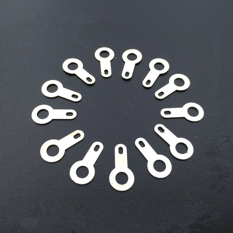 100Pcs  Silver-plated Copper Single Head Soldering Terminal M2.2-M10.2 Circular Weld Washer Welding Sheet Soldering Lug ► Photo 1/2