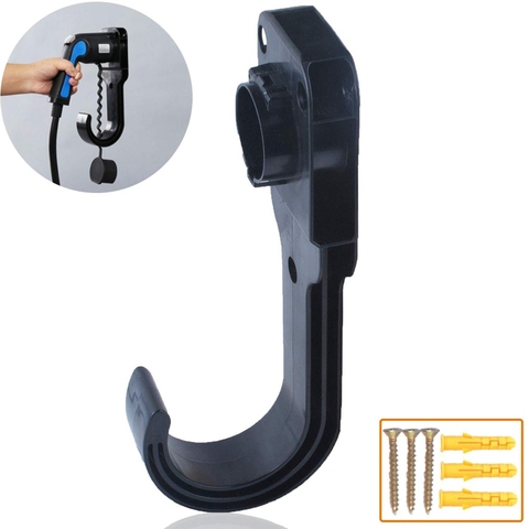 Cord Holder EV Charger Nozzle-Holster Dock and J-Hook Combination for J1772 Connector ► Photo 1/6