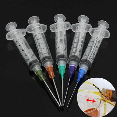 5Pcs 5ml Syringe Crimp Sealed Blunt Chemical Needle Tips For Liquid Glue Oil Ink ► Photo 1/6