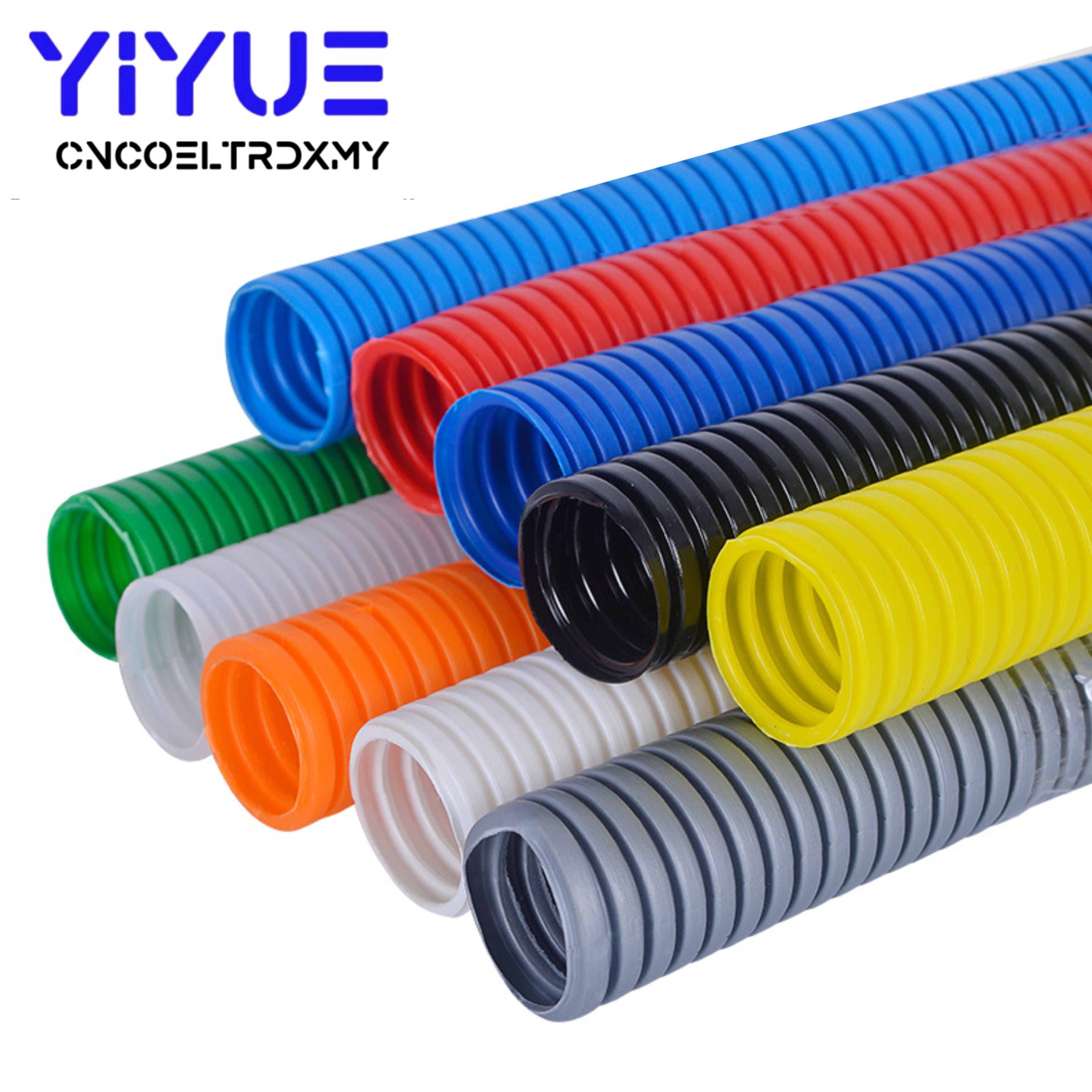 1M Color Corrugated Tube 6.5mm-20mm Auto Car Harness Insulation Sleeving Pipe Wire Casing ► Photo 1/6