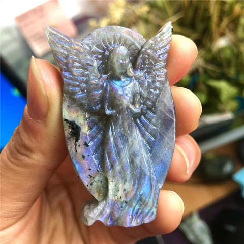 Beautiful crystal carvings natural hand-carved labradorite stone owl  dinosaur necklace fashion jewelry gifts 1pcs ► Photo 1/6