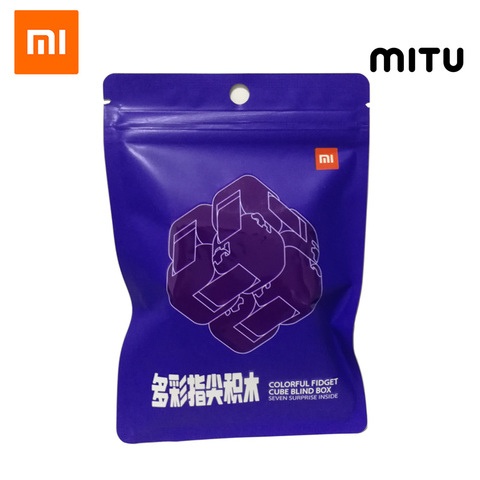 Xiaomi Mitu Colorful Fidget Blind Box Cube Spinner Seven Surprise Fingertip Building Block Bricks Toy Puzzle Assembling 2022 New ► Photo 1/6