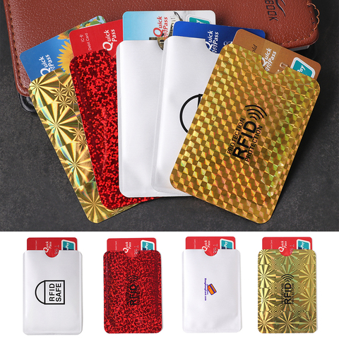 5Pcs Aluminum Foil Anti-Degaussing Card Protection Bank Card RFID Shielding Bag Anti-Theft Brush ID Card Holder Card Protector ► Photo 1/6