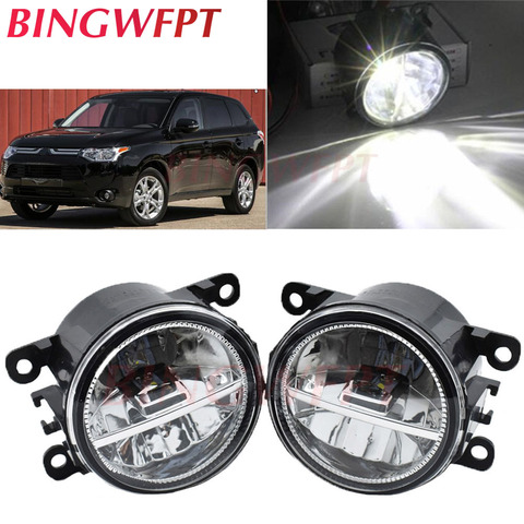 2pcs/lot Car Front Bumper 12V LED fog Lights For Mitsubishi Outlancer 3 2013 For Mitsubishi Outlander ZJ 2012~2015 Halogen lamps ► Photo 1/6