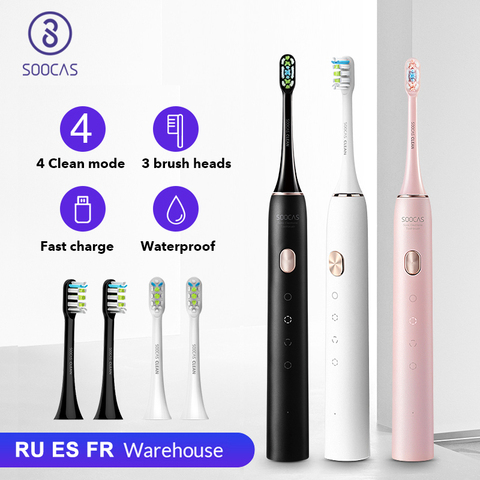 SOOCAS X3U Sonic Electric Toothbrush Smart Tooth Brush Ultrasonic Automatic Toothbrush USB Fast Rechargeable Adult Waterproof ► Photo 1/6
