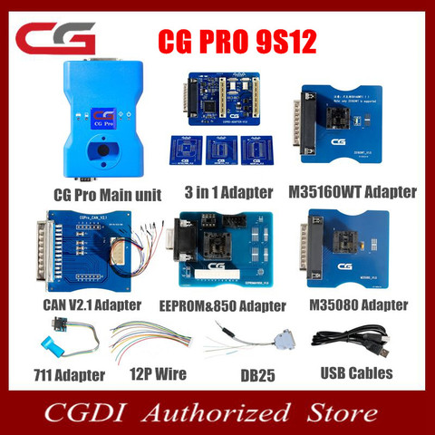 CG Pro 9S12 Key Programmer the next generation of CG-100 CG100 for BMW /Mercedes /benz With CAN V2.1/35160WT/3 IN 1 Adapter ► Photo 1/6