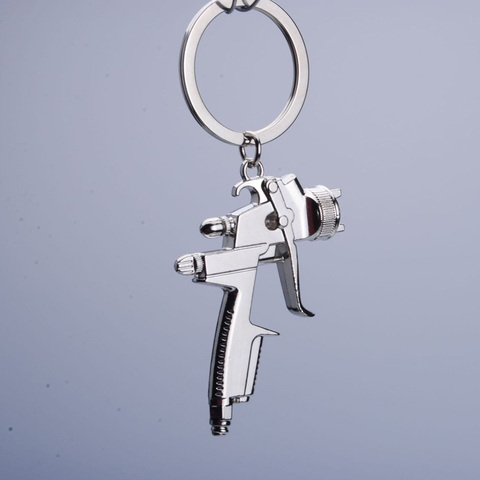 Metal New Water Gun  keychain Car wash tools High-pressure water gun model  Key chain Party gift Pendant key Ring K2011 ► Photo 1/6