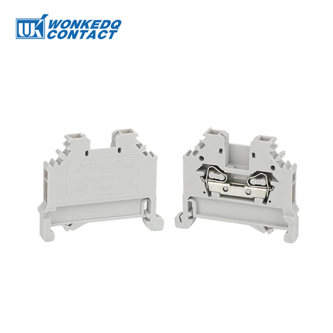Terminal block 280-101 Connector  DIN Rail Mount  Spring Universal Cage Connection wire conductor  connector through 10pcs ► Photo 1/6