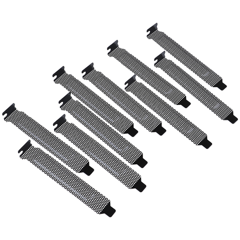 New 10Pcs/lot Blanking Plate PCI Slot Cover Black Hard Steel Dust Filter ► Photo 1/6