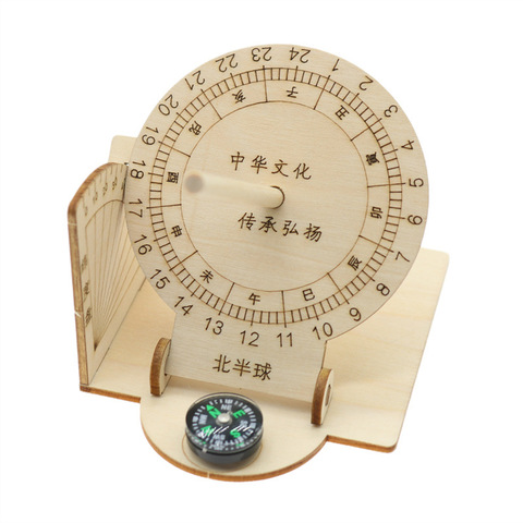 Chinese Ancient Science Sundial Sun Height Measuring Instrument DIY Assembly Wood Parts Kit ► Photo 1/6