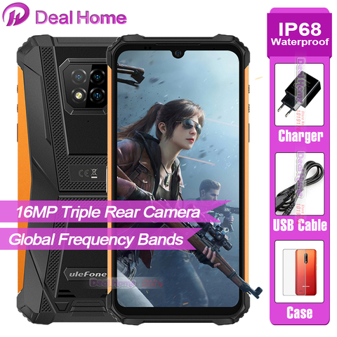 Ulefone Armor 8 Rugged Mobile Phone Helio P60 Octa-core 6.1 inches Waterproof Smartphone 5G WiFi Android 10 Smartphone ► Photo 1/6