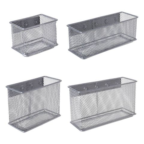 Durable Refrigerator Wire Mesh Magnetic Basket Storage Box Pen Makeup Organizer Office supplies storage ► Photo 1/6