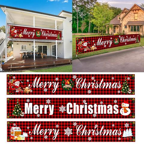 Oxford Cloth Outdoor Banner Merry Christmas Decor For Home 2022 Cristmas Outdoor Decor Xmas Navidad Noel Happy New Year 2022 ► Photo 1/6