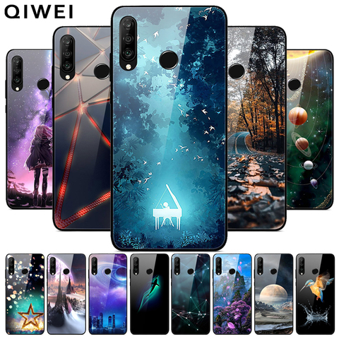 For Huawei P30 Lite Case Tempered Glass Hard Back Cover For Huawei Nova 4E Nova4e Phone Cases Silicon Bumper coque 30Lite P 30 ► Photo 1/6