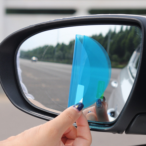 2pcs Car motorcycle rearview mirror anti-fog anti-glare waterproof film sticker*