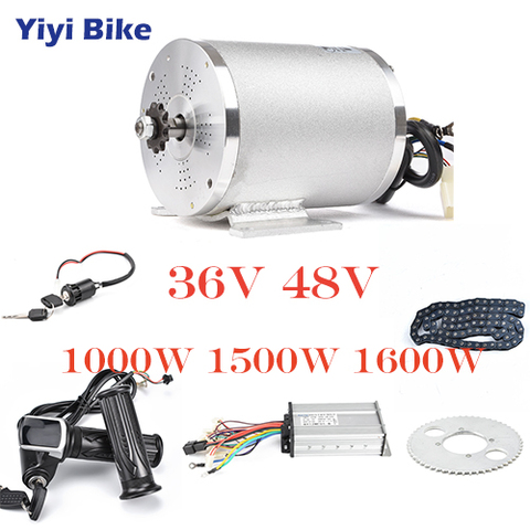 36V 48V Electric Bike Conversion Kit 1000W DC Brushless Motor 12mosfet bldc Controller With LCD Twist Throttle Chain Accessories ► Photo 1/6