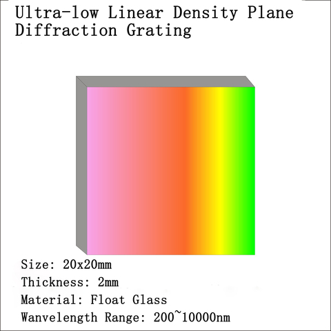 Ultra-low Linear Density Plane Diffraction Grating Spectroscopic Interference Optic Experimental Instrument Holographic Gratings ► Photo 1/1