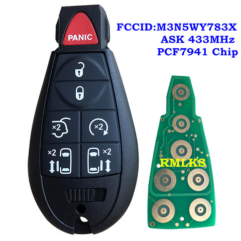 New Fobik Key Remote Fob 7 Button 434Mhz For Chrysler 300C Voyager 2008 2009 2010 for Jeep Cherokee for Dodge Caliber Journey ► Photo 1/5