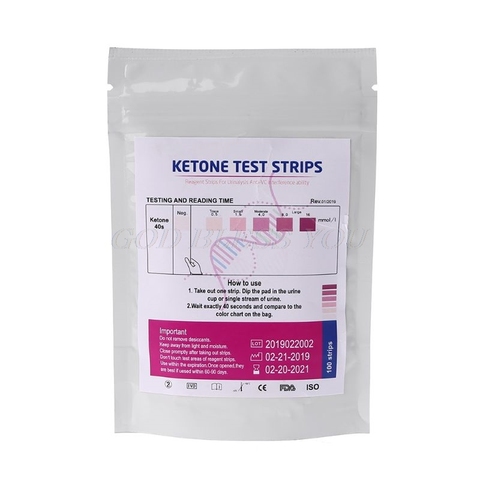 100pcs URS-1K Test Strips Ketone Reagent Testing Urine Anti-vc Urinalysis Home Ketosis Tests Analysis Professional Fast Testing ► Photo 1/5