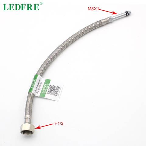 LF15318B F1/2*M8x1 kitchen faucet stainless steel braided flexible tap steel plumbing hose water rubber tube pipe wire hose ► Photo 1/6