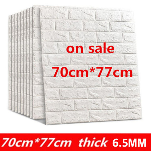 3D Brick Wall Stickers DIY Self Adhensive Decor Foam Waterproof Wall Covering Wallpaper For TV Background Kids Living Room ► Photo 1/6
