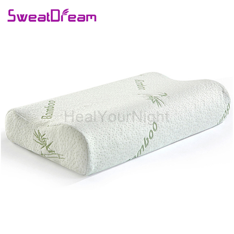 Bamboo Fiber Pillow Slow Rebound Health Care Memory Foam Pillow Memory Foam Pillow Orthopedic Pillows Support Neck Relief ► Photo 1/6