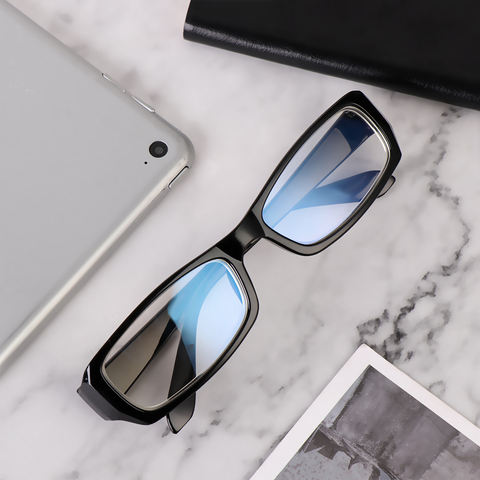 Ultra Light Resin Square Reading Glasses Classic Blue Film Business Myopia Glasses Women Men Vision Care Eyewear -100~-600 ► Photo 1/6