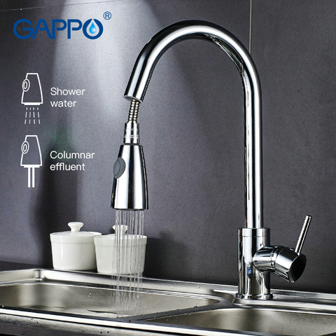 Gappo kitchen Faucets rotatable kitchen pull out flexible kitchen sink Faucets  water mixer water sink mixer tap armatur ► Photo 1/6