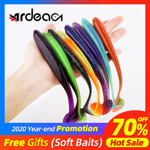 Ardae 165mm Soft Lure Fishing Bait Silicone Easy Shiner T-tail Wobblers Relax Artificial Double Color Bass Perch Leurre Souple ► Photo 1/6