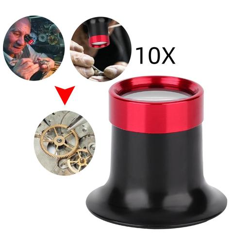 10X Eye Magnifier Loupe Jewelry Watch Repair Tool Aluminum Alloy Monocular Magnifying Glass Loupe Lens for Watchmaker & Jeweler ► Photo 1/6