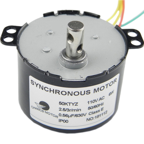 CHANCS AC Motor Manufactures 50KTYZ AC 110V 2.5-3RPM Synchronous Motor Geare Box 6W ► Photo 1/4