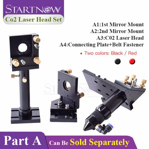 Startnow DIY CO2 Laser Head Set Focusing Lens Laser Mirror Mount Holder Integrative Base For Cutter Machine Metal Hardware Tools ► Photo 1/6