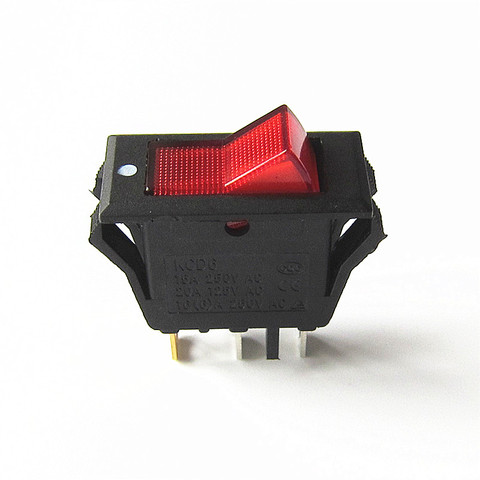 JOYING LIANG KCD6 Wide Edge V-shaped Button with Red Light 3 Pins ON/OFF 250V 16A 20A Power Rocker Switch ► Photo 1/3