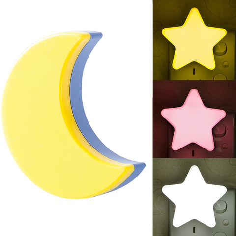 Sensor Control Mini Star Moon LED Light EU/US Plug Night Lamp for Bedside Lamp Baby Bedroom Children's Room Sleeping Decoration ► Photo 1/6