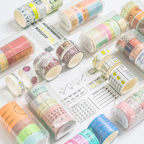 4 pcs/lot Good life series Planner Handbook Decorative Washi Masking Tape set School Supplies Japanese Stationery Album Stickers ► Photo 1/5