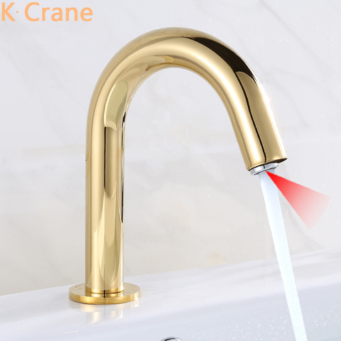 Automatic Touchless Faucet Bathroom Smart Infrared Motion Sensor Tap Stainless Steel Gold Induction Grifo Basin Sink Black Sense ► Photo 1/6