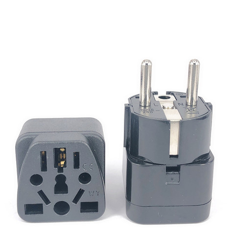 New Universal Italy Switzerland India UK US AU to EU German Russia AC Power Socket Schuko Plug Travel Charger Adapter Converter ► Photo 1/6