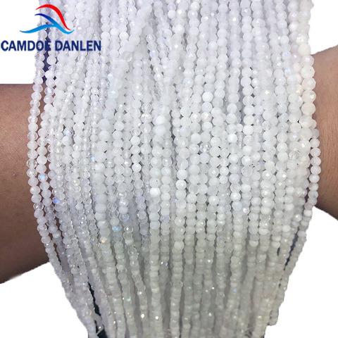 Precious Natural Stone Faceted White MoonStone Small Round Beads For Jewelry Making 2/3/4/5mm DIY Necklace Bracelet Earring ► Photo 1/3