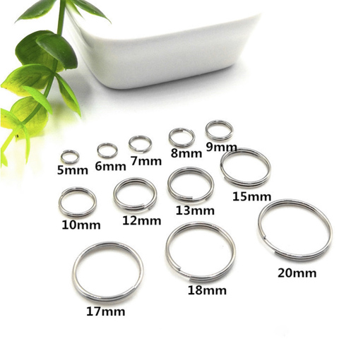 100pcs/lot  6/7/8/9/10/12/15/18/20 304 stainless steel Open Jump Rings Double Loops  Split Rings Connectors For Jewelry Making ► Photo 1/2